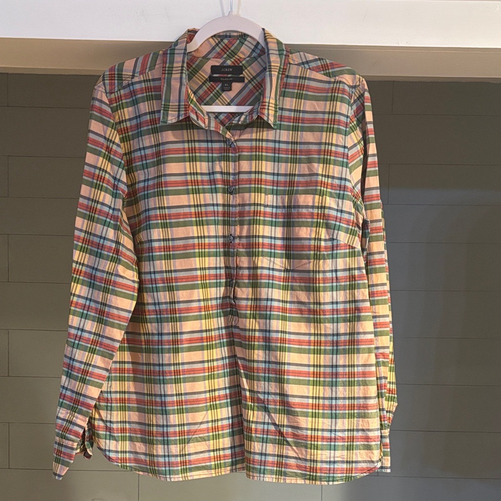 J. Crew Multicolor Plaid Women's Blouse
